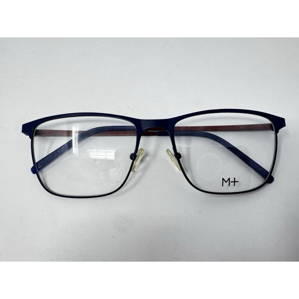 M+ 1037 Navy Orange Eyeglass Frames New Old Stock 55-17-143